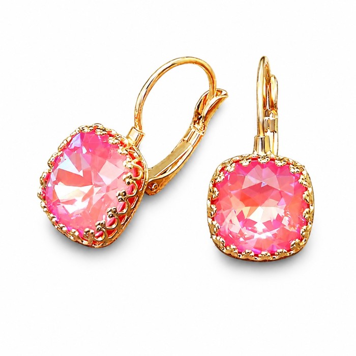 Ehtekomplekt naistele „Vintage V (Lotus Pink DeLite)“ Swarovski® kristallidega