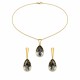 Naiste ehete komplekt „Crystal Drop (Black Diamond)“ koos Preciosa® kristallidega