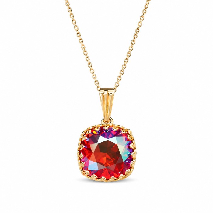 Женский комплект «Винтаж V (Light Siam Shimmer)» с кристаллами Swarovski®