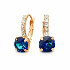 Naiste kõrvarõngad Diamond Sky „Glory IV (Bermuda Blue)“ koos Swarovski kristallidega