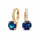 Naiste kõrvarõngad Diamond Sky „Glory IV (Bermuda Blue)“ koos Swarovski kristallidega