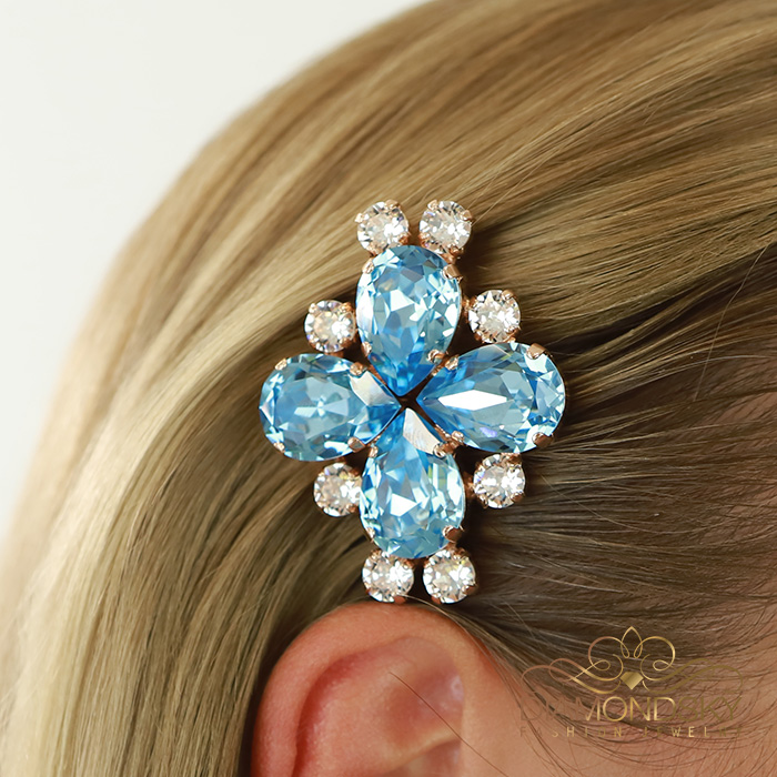 Juuksekamm naistele DiamondSky „Kristallõis II“ Swarovski® kristallidega