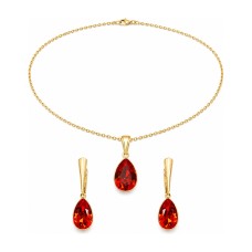 Naiste ehete komplekt „Crystal Drop (Light Siam)“ koos Preciosa® kristallidega