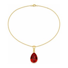 925 Sterling Silver Pendant “Crystal Drop (Light Siam)” created with Preciosa® crystals