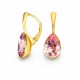 925 Sterling Silver earrings “Crystal Drop (Light Rose)” with Preciosa® crystals