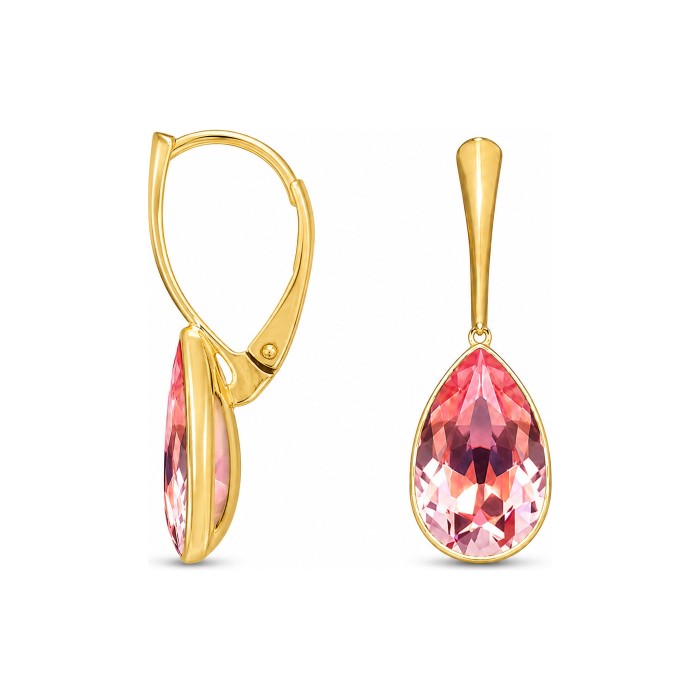 Naiste ehete komplekt „Crystal Drop (Light Rose)“ koos Preciosa® kristallidega