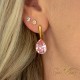 925 Sterling Silver earrings “Crystal Drop (Light Rose)” with Preciosa® crystals