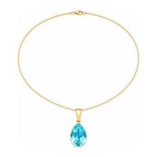 925 Sterling Silver Pendant “Crystal Drop (Aqua Bohemica)” created with Preciosa® crystals