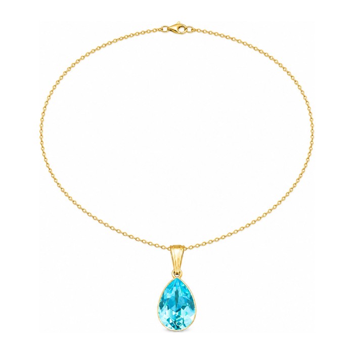 925 Sterling Silver Jewelry Set “Crystal Drop (Aqua Bohemica)” with Preciosa® crystals