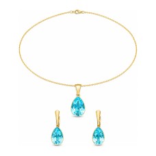 Naiste ehete komplekt „Crystal Drop (Aqua Bohemica)“ koos Preciosa® kristallidega