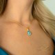925 Sterling Silver Pendant “Crystal Drop (Aqua Bohemica)” created with Preciosa® crystals