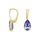 Naiste ehete komplekt „Crystal Drop (Tanzanite)“ koos Preciosa® kristallidega