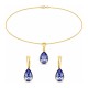 Naiste ehete komplekt „Crystal Drop (Tanzanite)“ koos Preciosa® kristallidega
