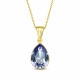 Naiste kaelakee DiamondSky „Crystal Drop (Tanzanite)“ Preciosa® kristallidega