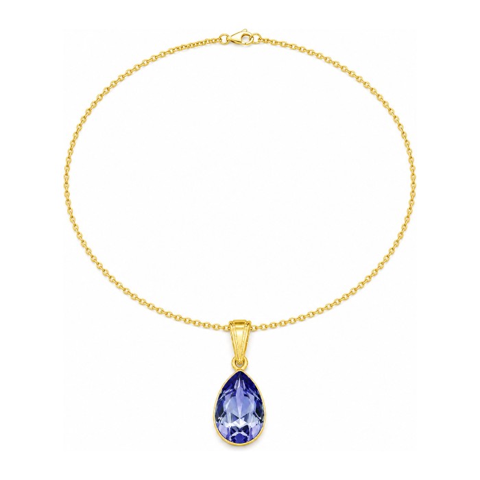 Naiste ehete komplekt „Crystal Drop (Tanzanite)“ koos Preciosa® kristallidega