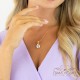 925 Sterling Silver pendant “Crystal Drop (Aurora Borealis)” with Preciosa® crystals