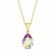 925 Sterling Silver pendant “Crystal Drop (Aurora Borealis)” with Preciosa® crystals