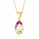 925 Sterling Silver pendant “Crystal Drop (Aurora Borealis)” with Preciosa® crystals