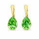 925 Sterling Silver earrings “Crystal Drop (Peridot)” with Preciosa® crystals