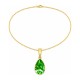 Naiste kaelakee DiamondSky „Crystal Drop (Peridot)“ Preciosa® kristallidega