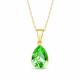 Naiste kaelakee DiamondSky „Crystal Drop (Peridot)“ Preciosa® kristallidega