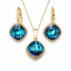 Jewelry Set “Vintage IV (Bermuda Blue)” created with Crystals by Swarovski®