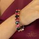 Bracelet “Mona Lisa” (Jet / Light Siam) with Preciosa® crystals