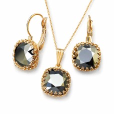 Jewelry Set “Vintage V (Light Chrome)” created with Crystals by Swarovski®