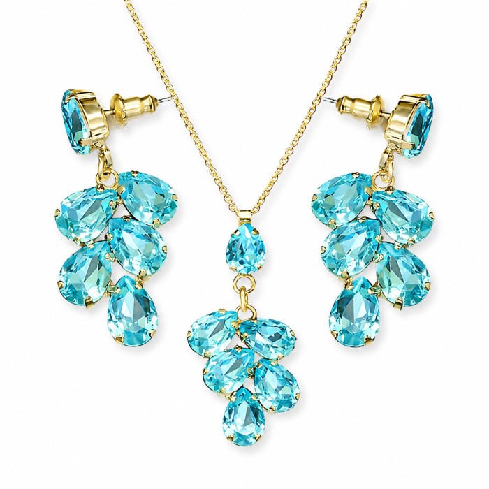 Jewelry Set “Amber II (Aqua Bohemica)” created with Preciosa® crystals