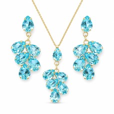 Ehtekomplekt naistele „Amber II (Aqua Bohemica)“ Preciosa® kristallidega