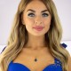 Pendant “Crystal Drop” (Bermuda Blue) dazzling with Crystals by Swarovski®