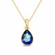 Pendant “Crystal Drop” (Bermuda Blue) dazzling with Crystals by Swarovski®