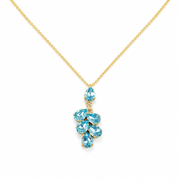 Ripats „Amber II (Aqua Bohemica)“ Preciosa® kristallidega