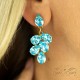 Kõrvarõngad „Amber II (Aqua Bohemica)“ Preciosa® kristallidega