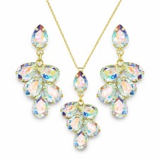 Ehtekomplekt naistele „Amber II (Aurora Borealis)“ Preciosa® kristallidega
