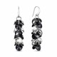 925 Sterling Silver Earrings “Flamenco (Silver Night / Jet)” created with Crystals by Swarovski®