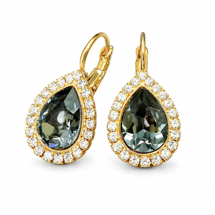 Ehtekomplekt naistele „Celestial Drop (Silver Night)“ Swarovski® kristallidega