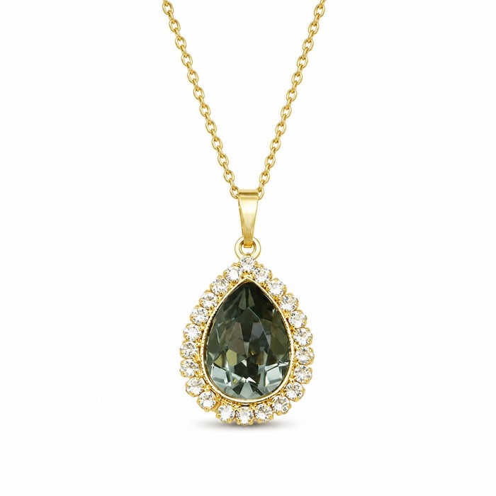 Ehtekomplekt naistele „Celestial Drop (Silver Night)“ Swarovski® kristallidega