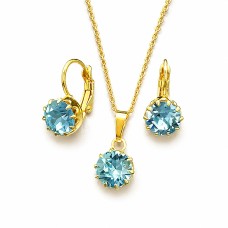 Комплект «Сияющий Аквамарин» с кристаллами Swarovski®