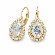 Kõrvarõngad naistele DiamondSky „Taevapiisk (White Patina)“ Swarovski® kristallidega