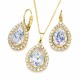 Комплект «Небесная Капля (White Patina)» с кристаллами Swarovski®