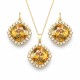 Ehtekomplekt naistele „Glare III (Golden Shadow)“ Swarovski® kristallidega