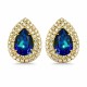 Серьги «Жасмин (Bermuda Blue)» с кристаллами Swarovski®