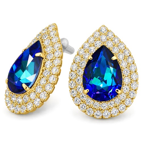 Kõrvarõngad „Jasmine (Bermuda Blue)“ Swarovski® kristallidega