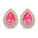 Серьги «Жасмин (Lotus Pink DeLite)» с кристаллами Swarovski®