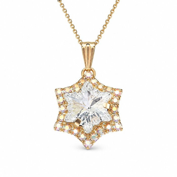 Кулон «Снежинка» с кристаллами Swarovski®