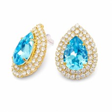 Earrings “Jasmine” (Aquamarine) created with Crystals by Swarovski®
