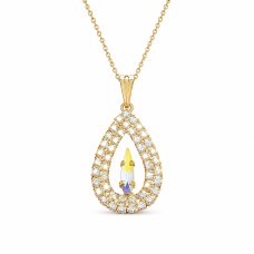 Naiste kaelakee DiamondSky „Atlantis (Aurora Borealis)“ Swarovski kristallidega