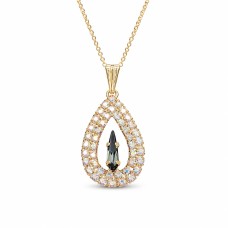 Naiste kaelakee DiamondSky „Atlantis (Silver Night)“ Swarovski kristallidega