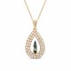Naiste kaelakee DiamondSky „Atlantis (Silver Night)“ Swarovski kristallidega